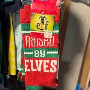 ELF Festive Red and Green Socks
